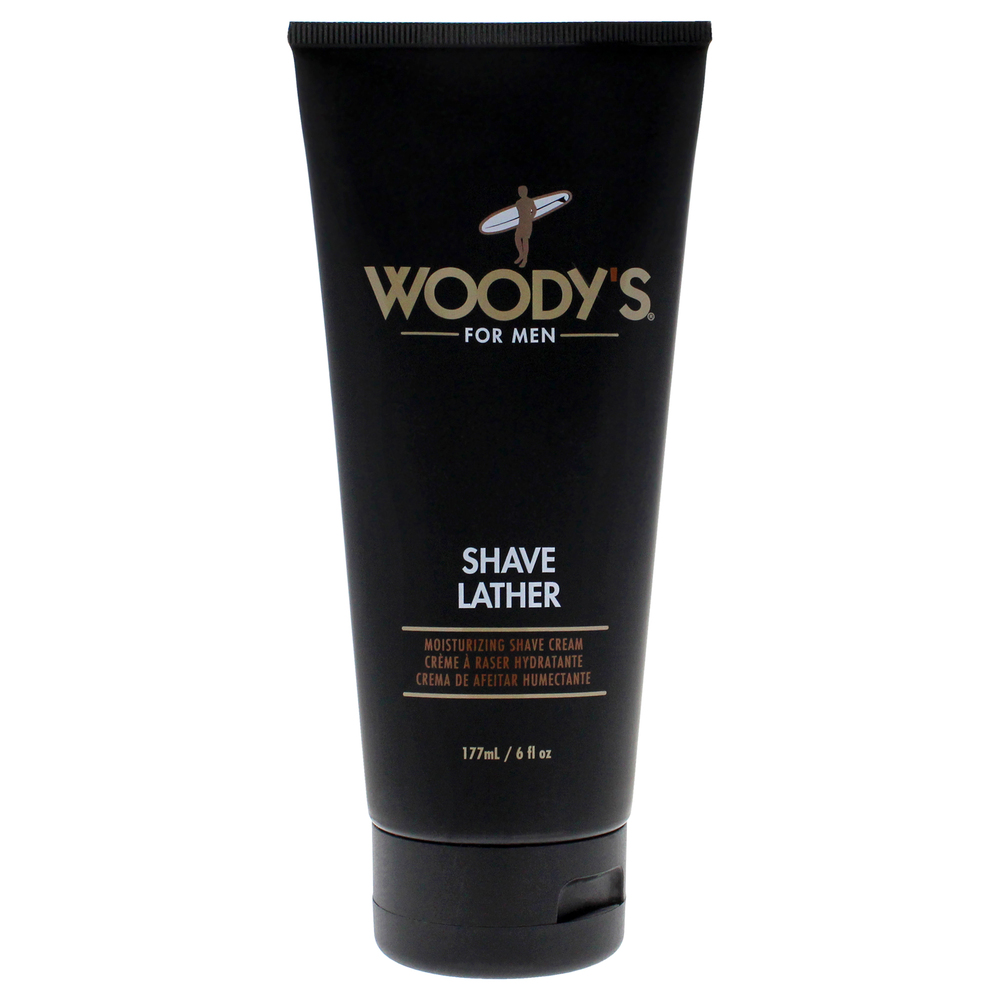 Shave Lather Cream by Woodys for Men - 6 oz Shave Cream